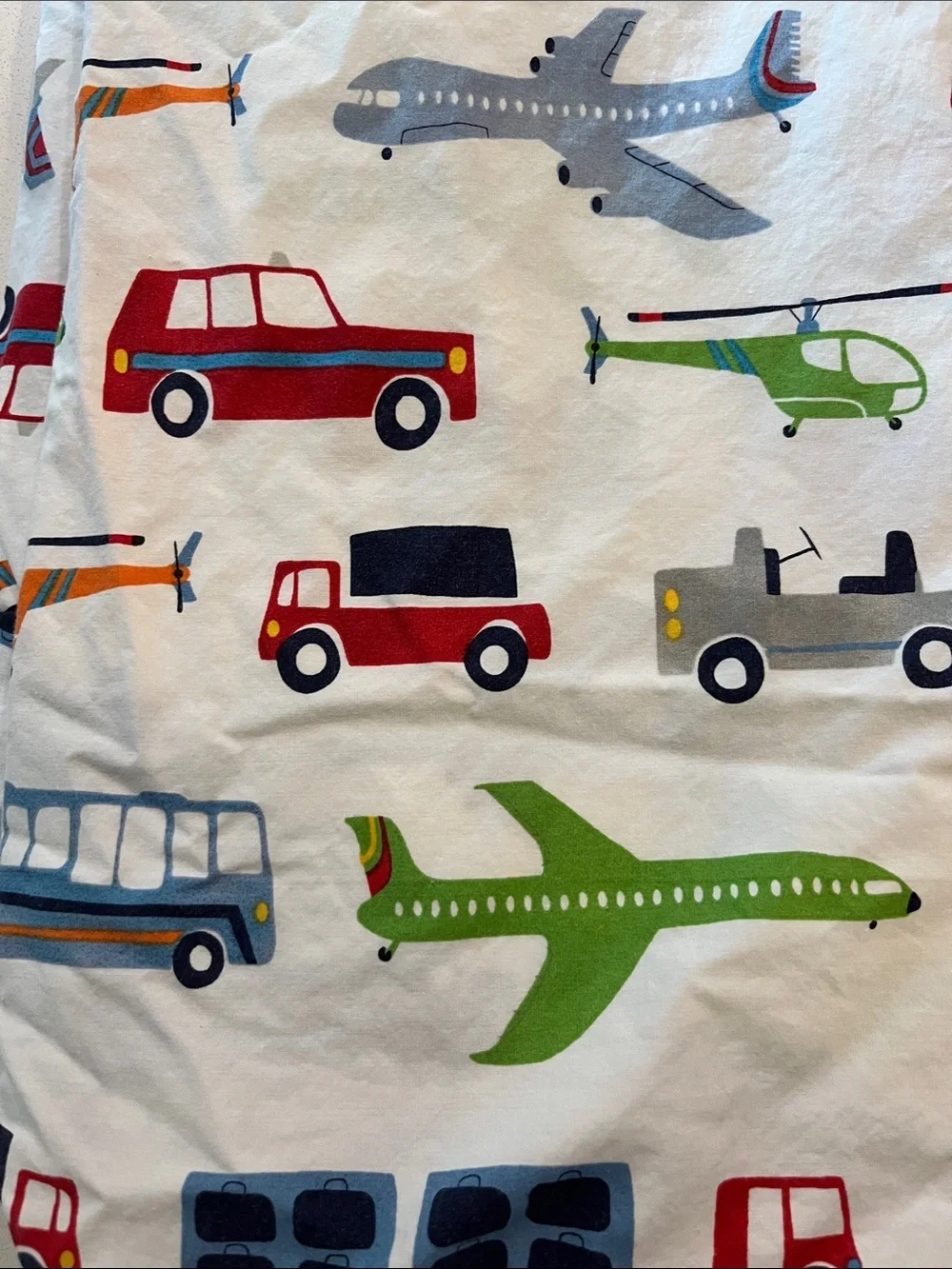 Pottery Barn Kids Transportation Twin Flat Sheet